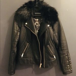 Guess Faux Leather Moto Jacket